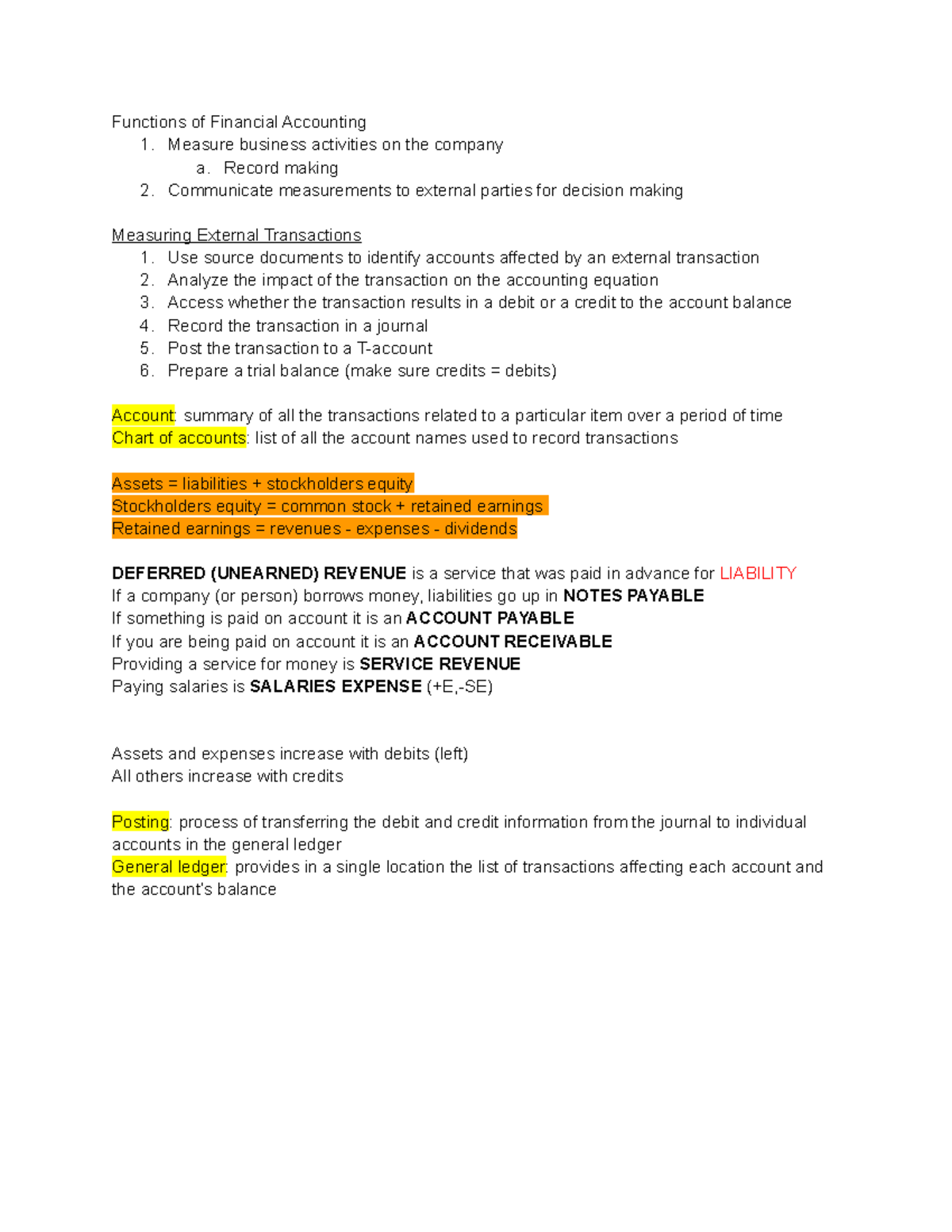 Chapter 2 the accounting cycle - Functions of Financial Accounting 1 ...
