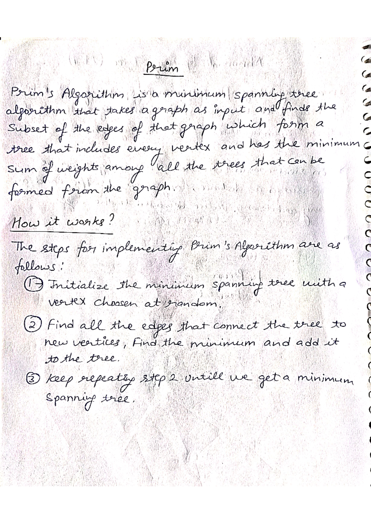 Prim's Algorithm - unit-3 - Design analysis of algorithm - Studocu