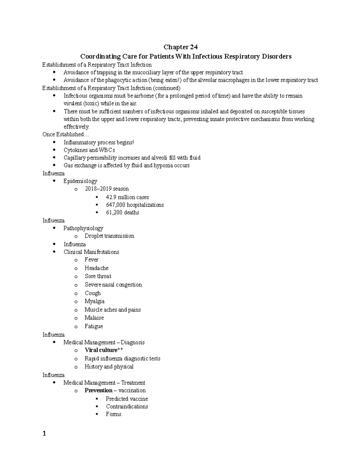 Chapter 24 - This is a lecture notes regarding things covered in ...