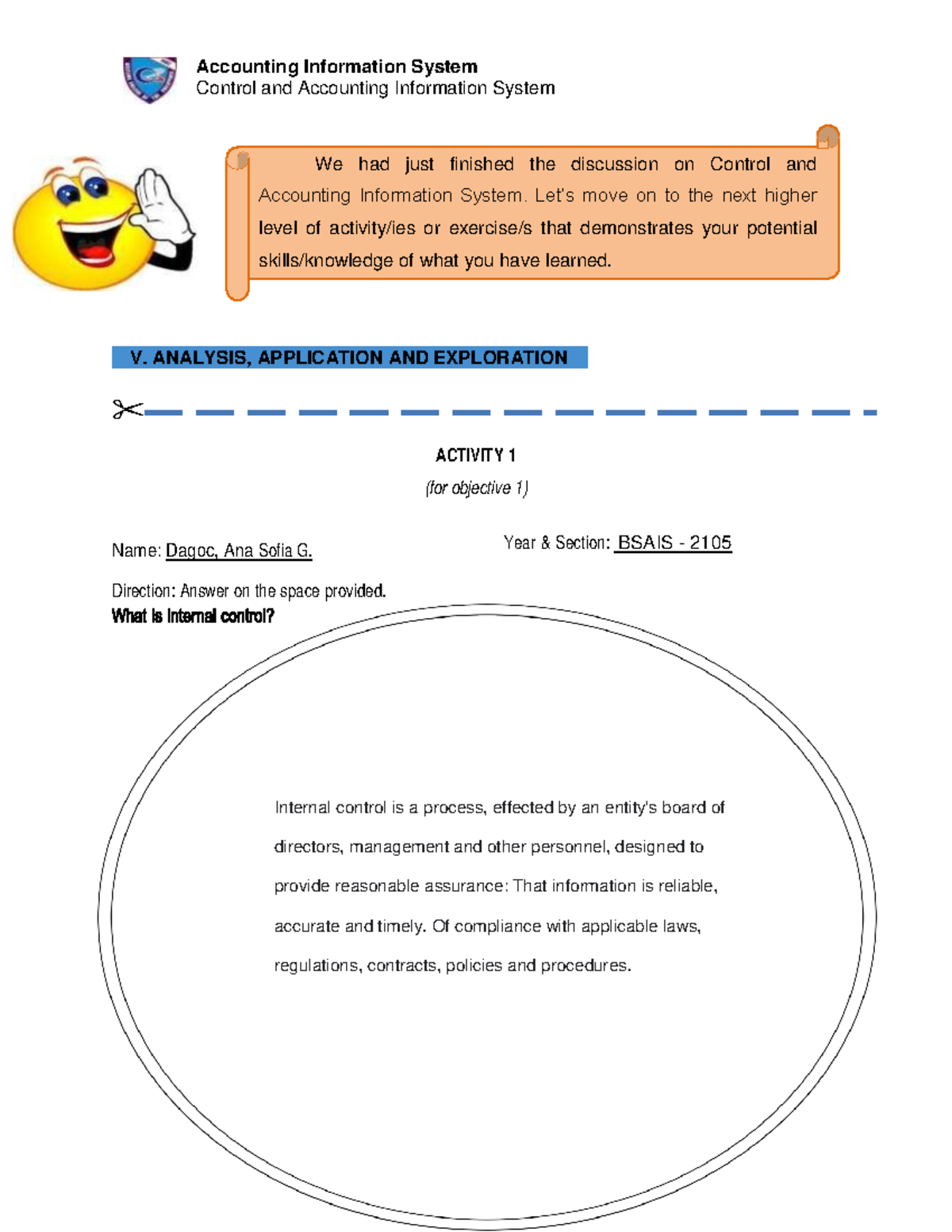 AE219WEEK9-PDFPDF - Accounting Information System Control and ...