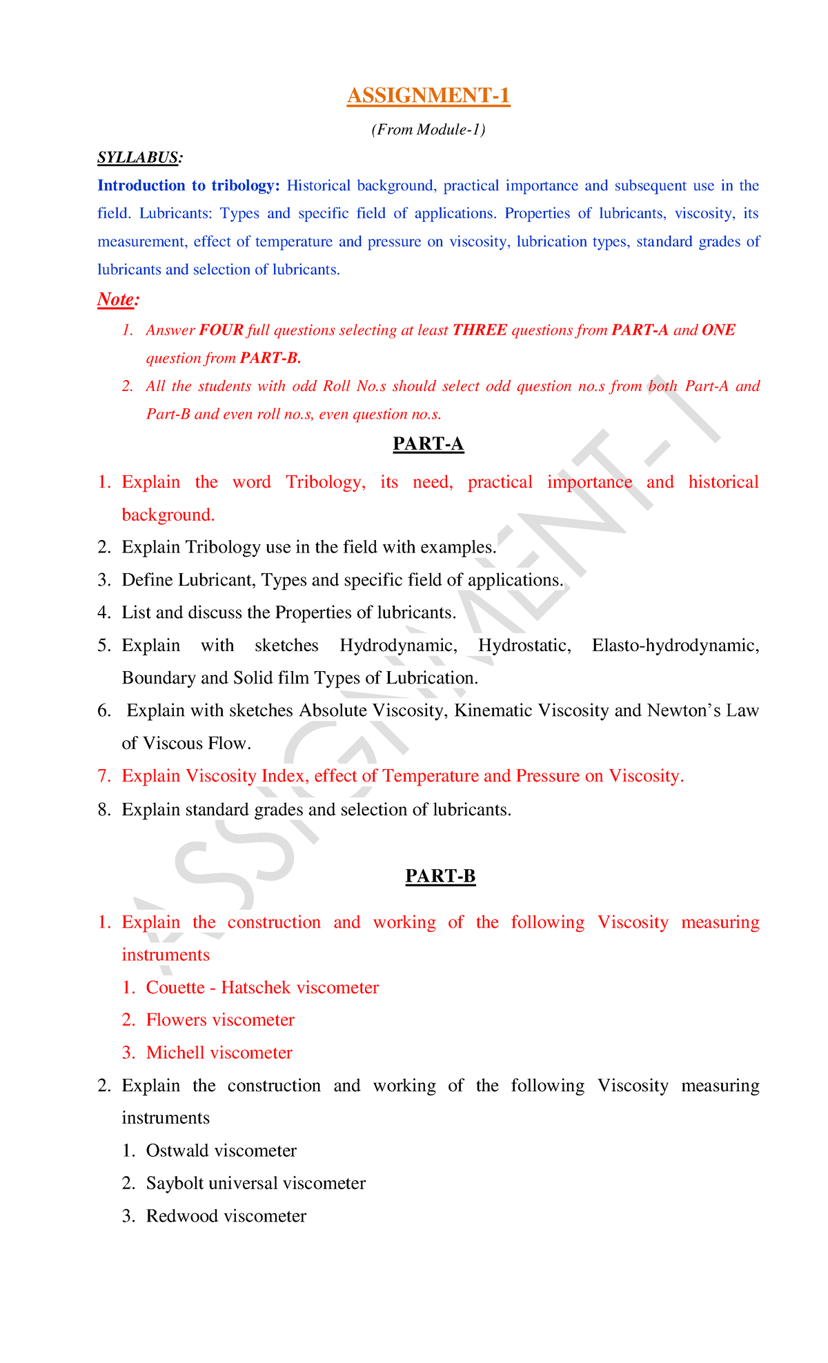 Assignment-1 - Importance of technology - ASSIGNMENT- (From Module-1 ...