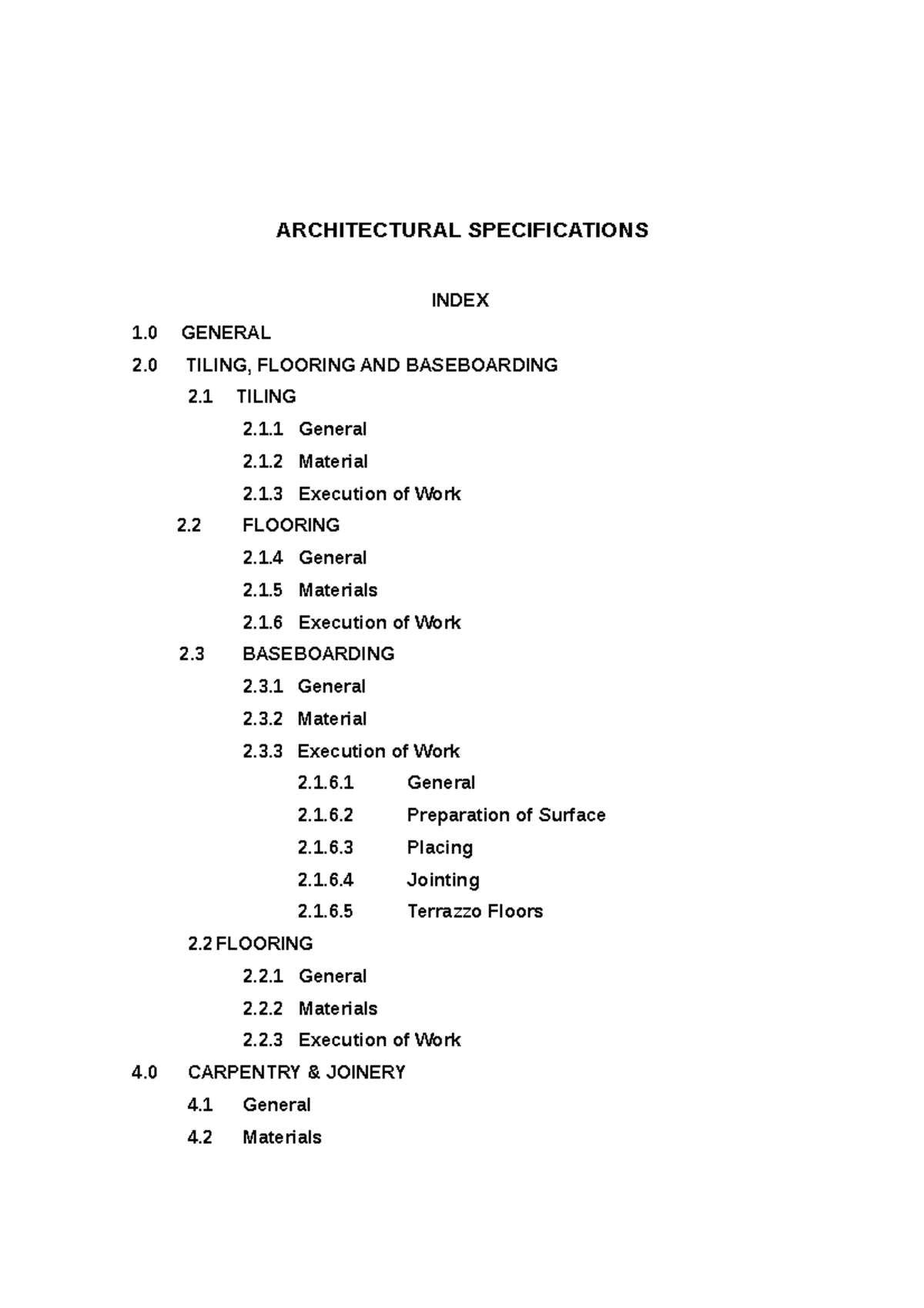 186634526 Architectural Specifications ARCHITECTURAL SPECIFICATIONS