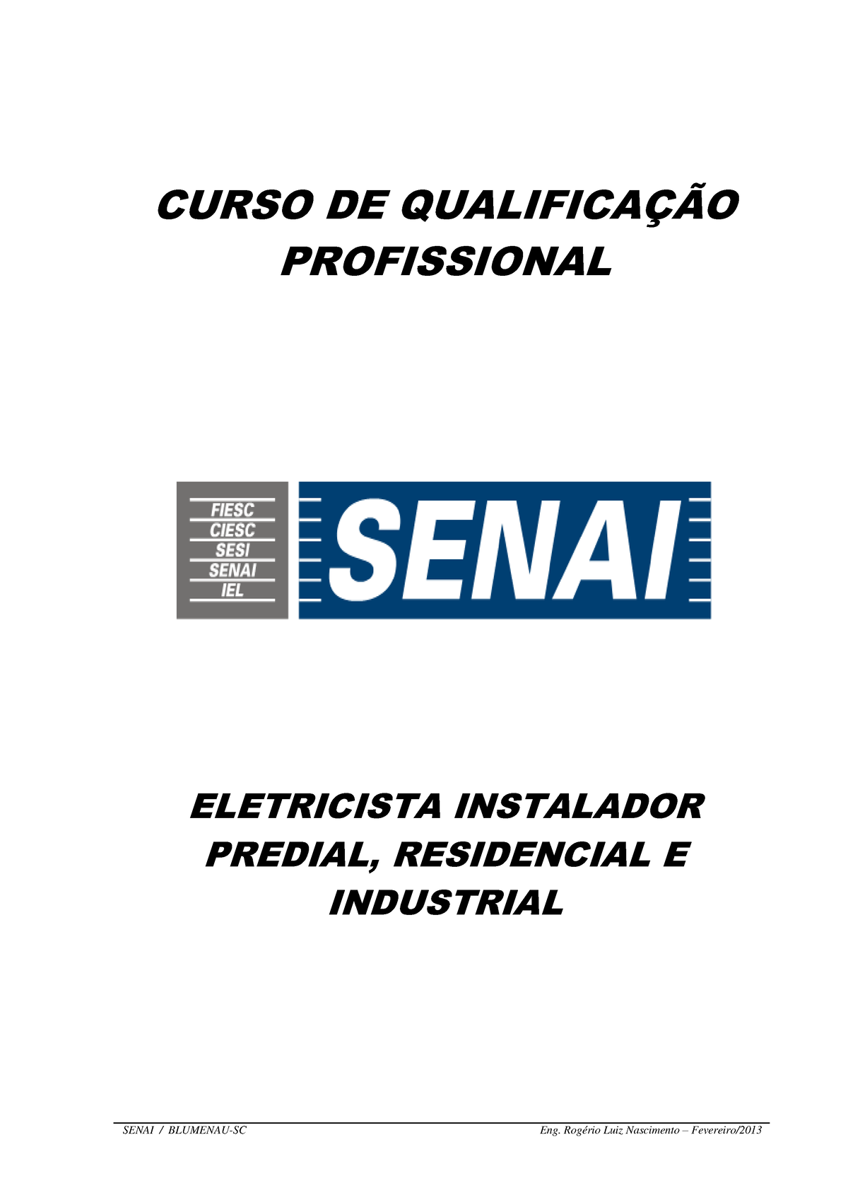 Apostila Senai Eletricista Predial Residencial Industrial - CURSO DE ...