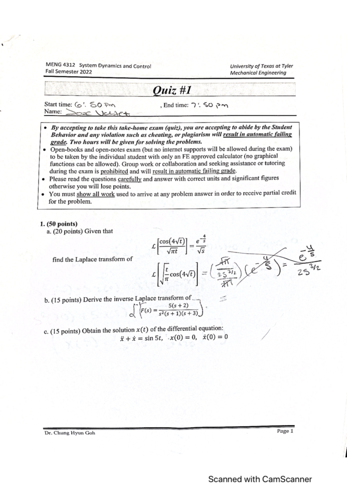 Quiz1 Valdez Quiz 1 assessment Chapter 13 MENG 4312 Studocu