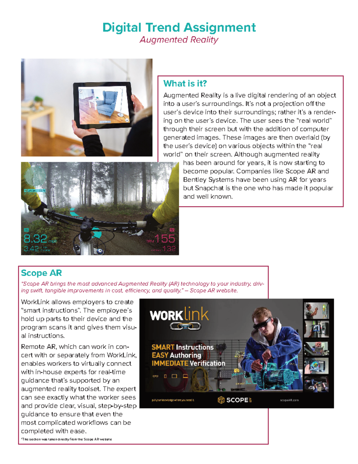 Digital Trend Assignment - Digital Trend Assignment Augmented Reality ...