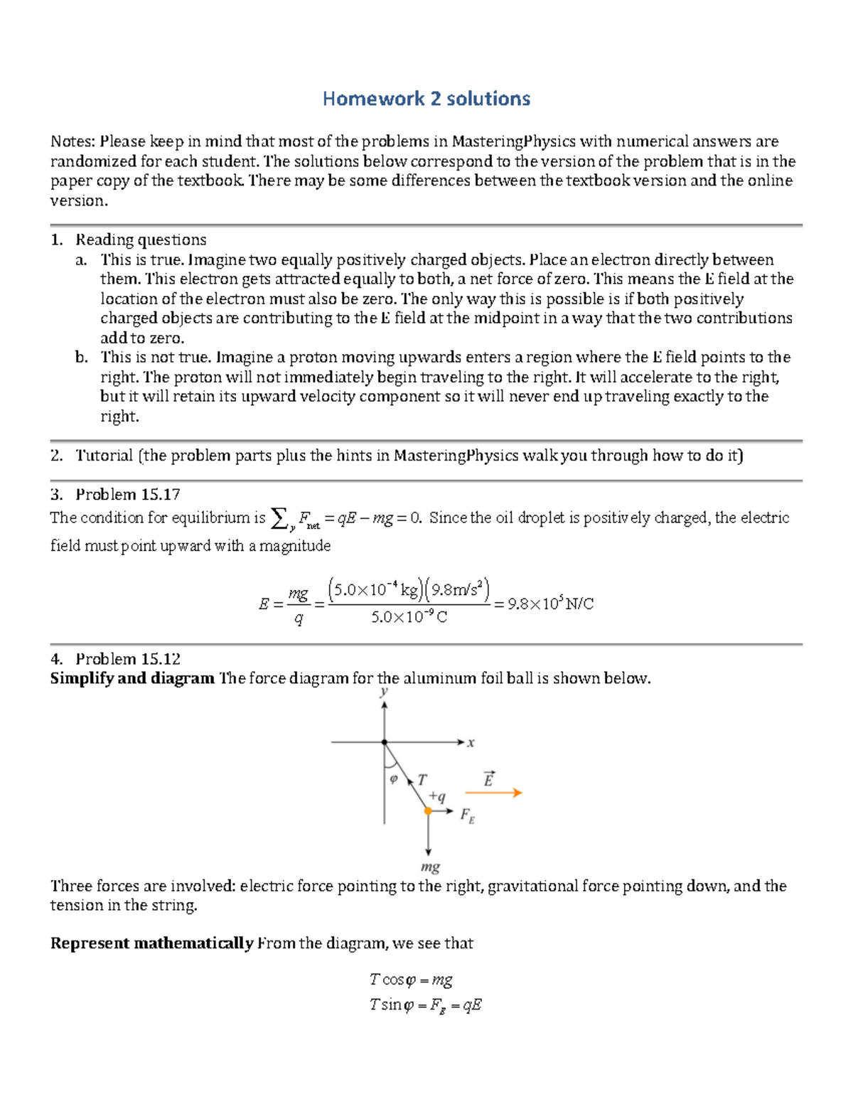 Homework 2 Solutions - Studocu