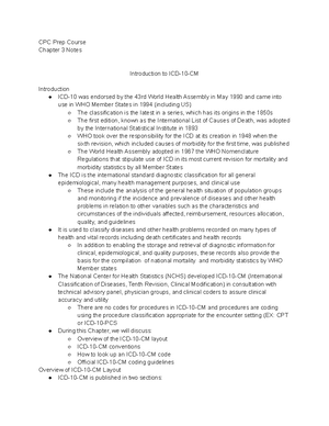 AAPC CPC Prep Course - Chap 1 Notes - CPC Course - Chap 1 Notes The ...