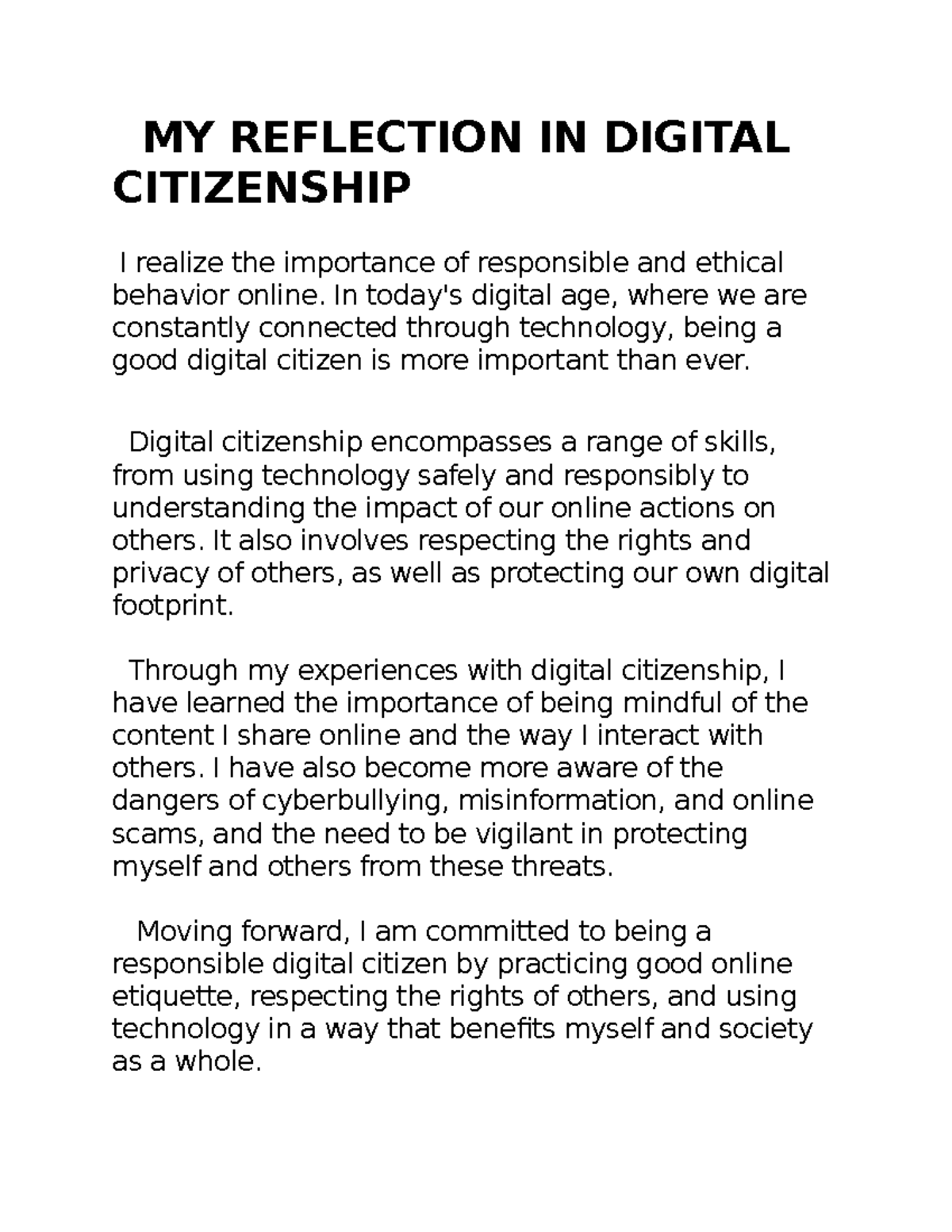 MY Reflection IN Mathematics - MY REFLECTION IN DIGITAL CITIZENSHIP I ...