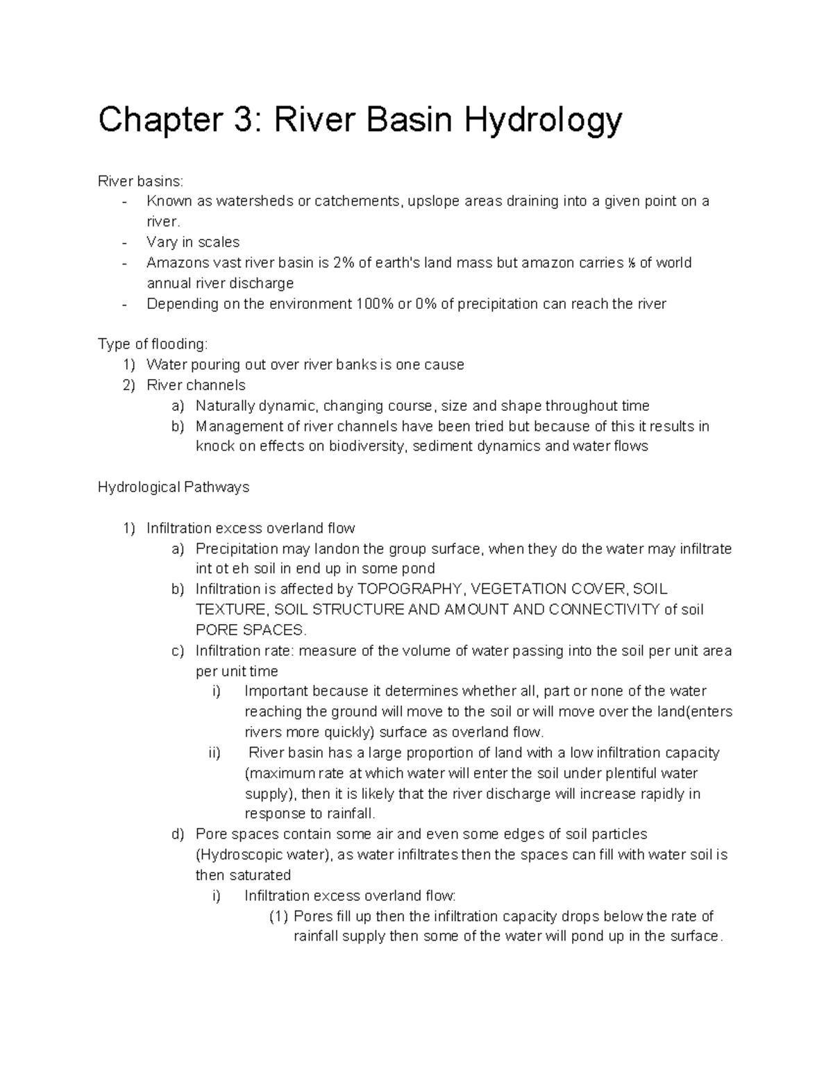 Chapter 3 River Basin Hydrology - Chapter 3: River Basin Hydrology ...