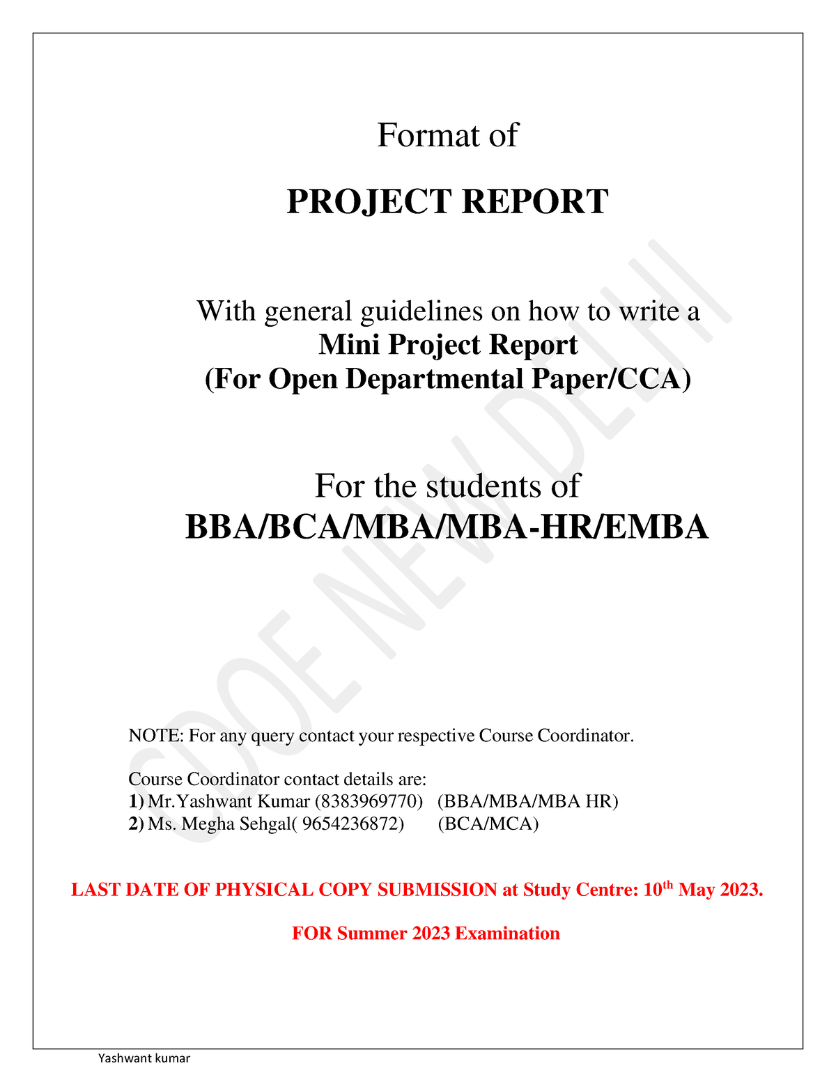 Mini Project Report Submission Summer 2023Examination 626038 Format   Thumb 1200 1553 