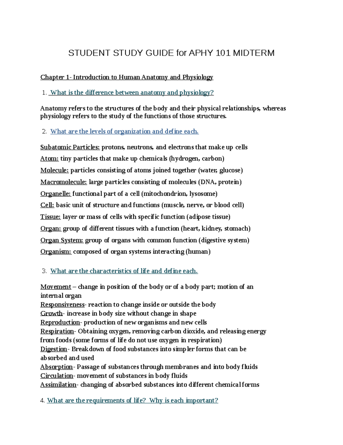 Aphy101 Student Study Guide Midterm Student Study Guide For Aphy 101 Midterm Chapter 1 Studocu Aphy101 Student Study Guide Midterm Student Study Guide For Aphy 101 Midterm Chapter 1 Studocu