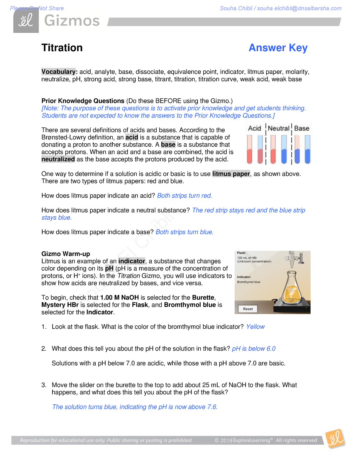 Titration+Answer+Key 2019 Titration Answer Key Vocabulary acid