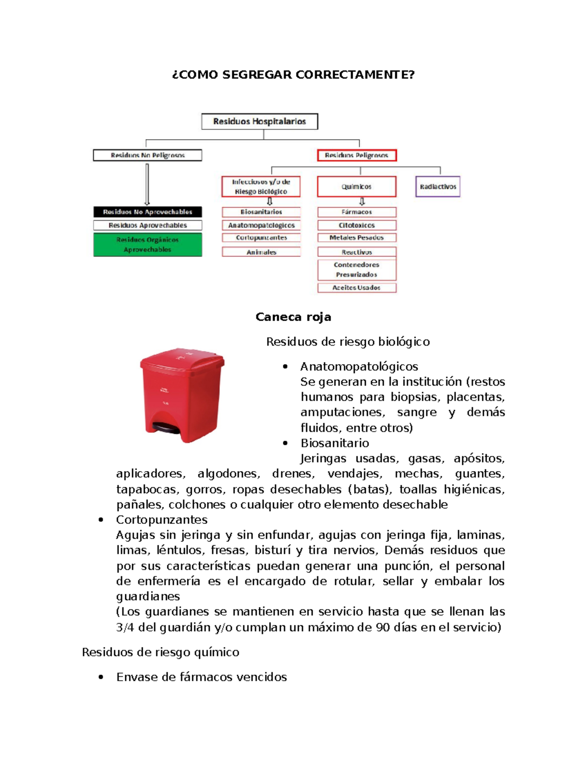 INFO Segregacion - MATERIAL EDUCATIVO - ¿COMO SEGREGAR CORRECTAMENTE ...