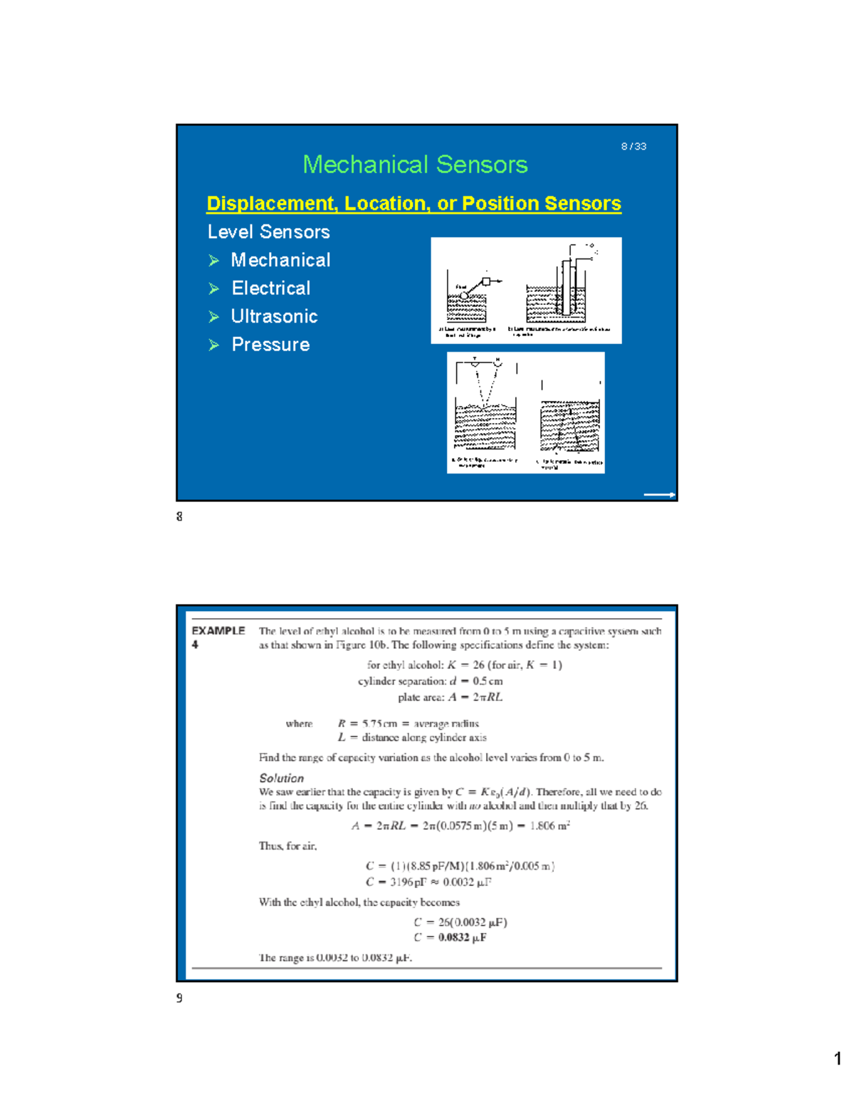 Chapter 5 Mechanical Sensors examples Mechanical Sensors