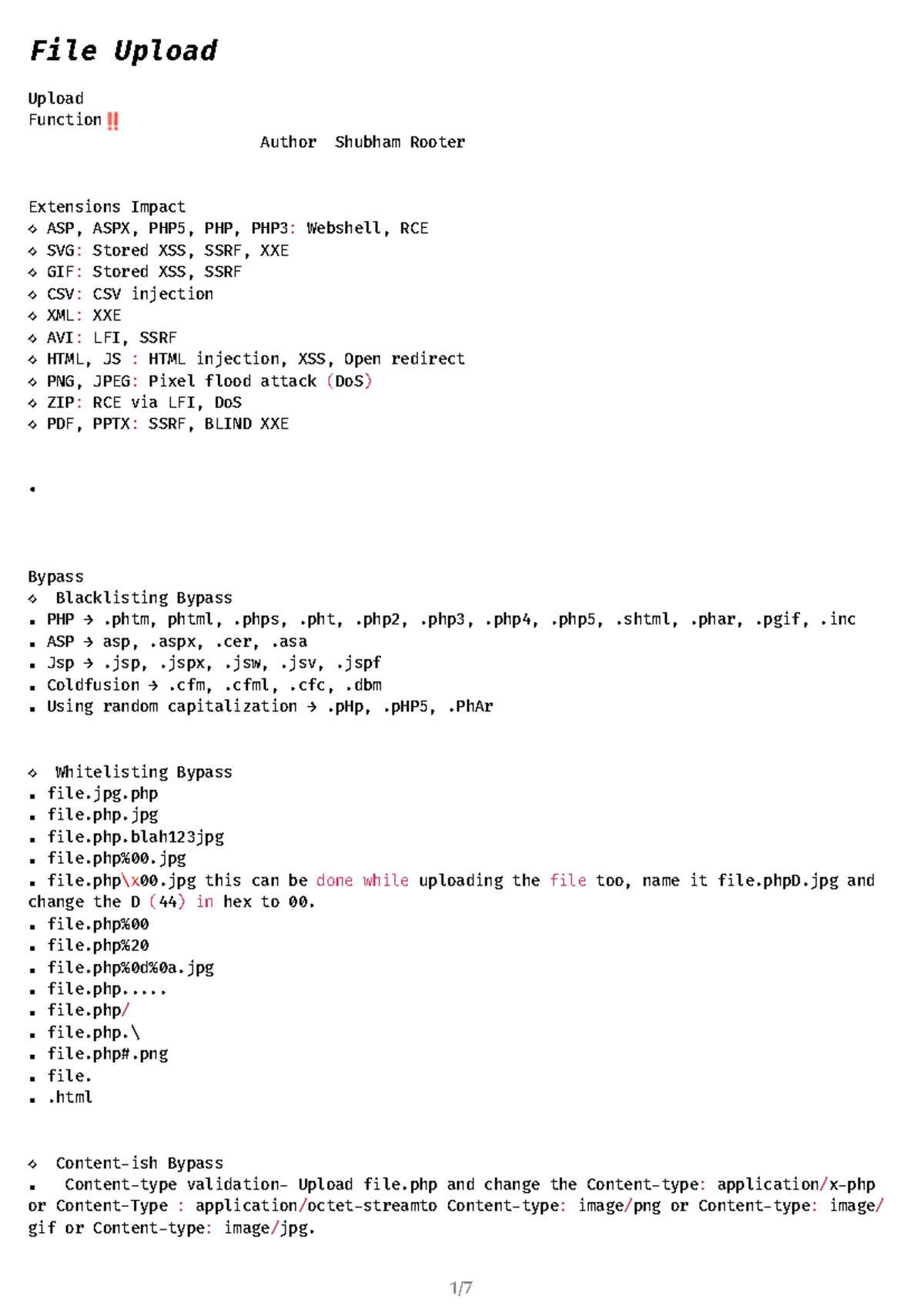 File upload vulnerability Checklist 1709120467 - File Upload Upload ...