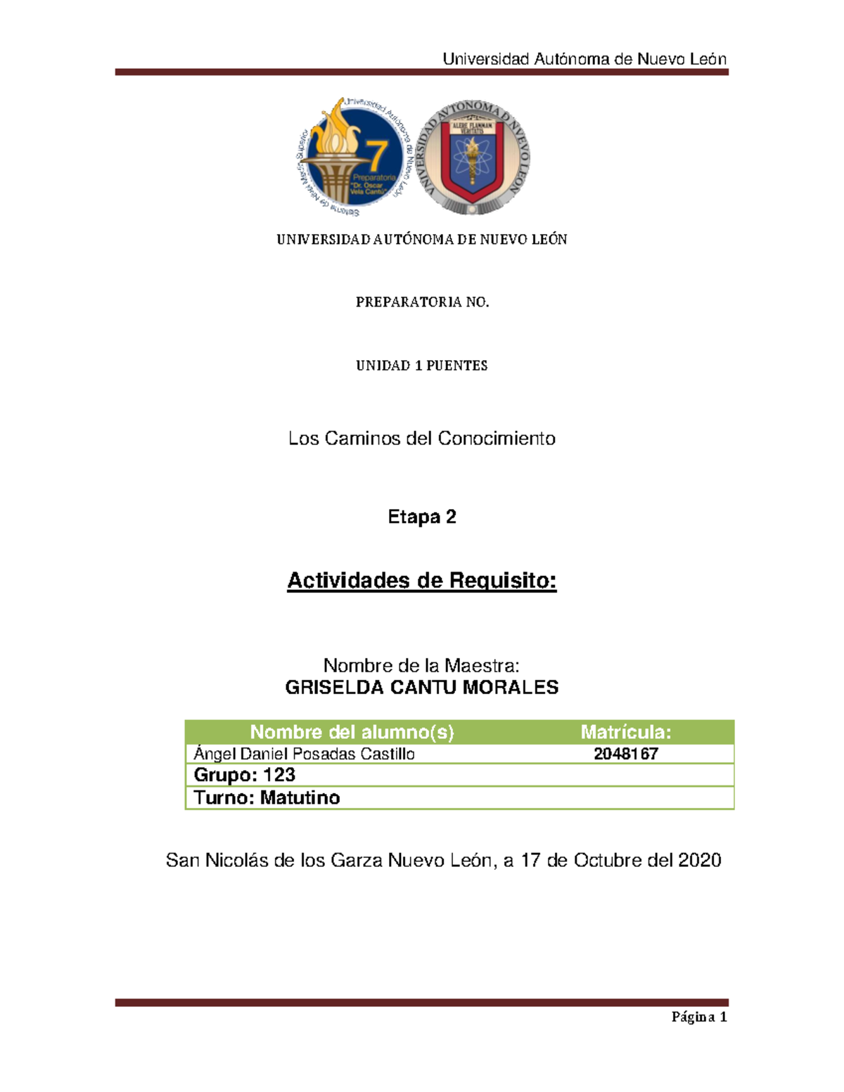 ADPC Actividad de requisito - Etapa 2 LCC - Los Caminos Del ...