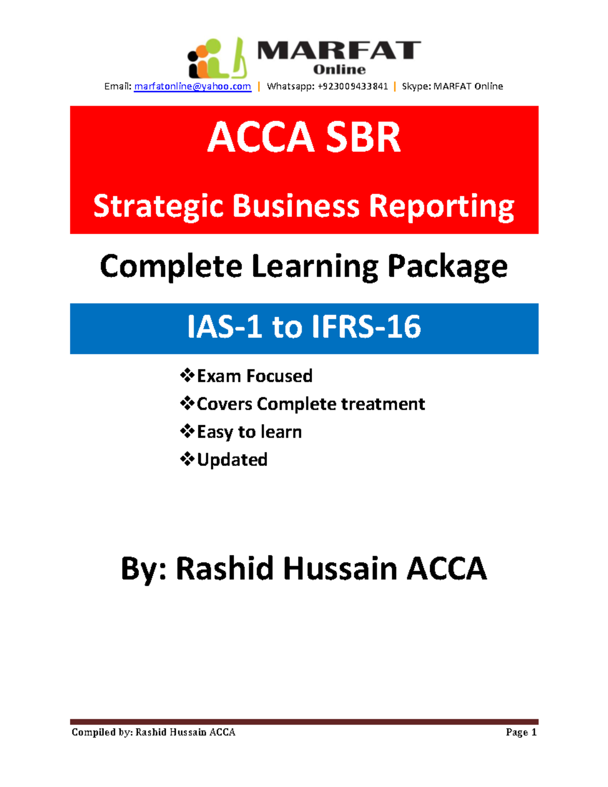 SBR Standards Complete - Updated - ACCA SBR Strategic Business ...