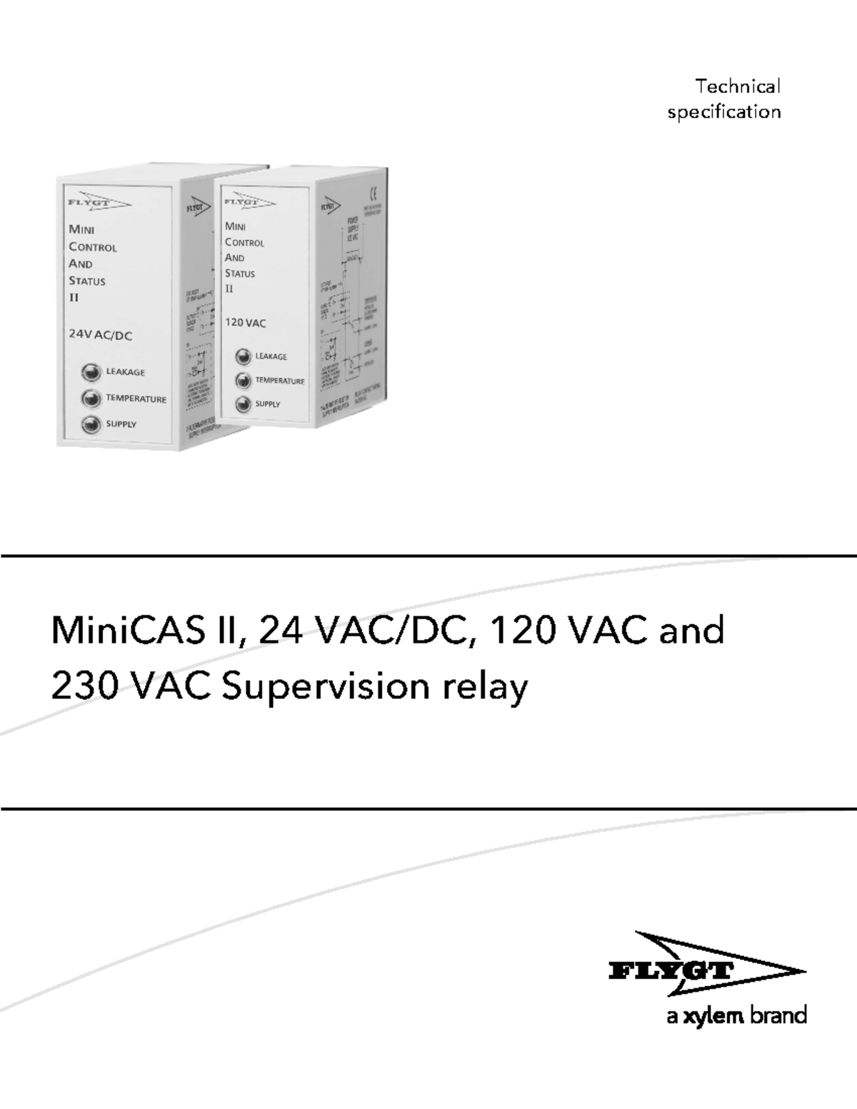 8 Relé Monitorización Bomba Flygt Minicas II MiniCAS II, 24 VAC/DC