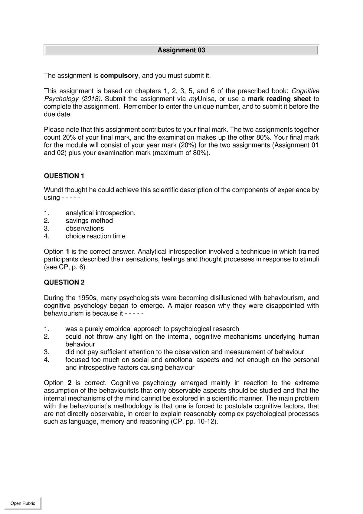 eed assignment 3 and 4 answers