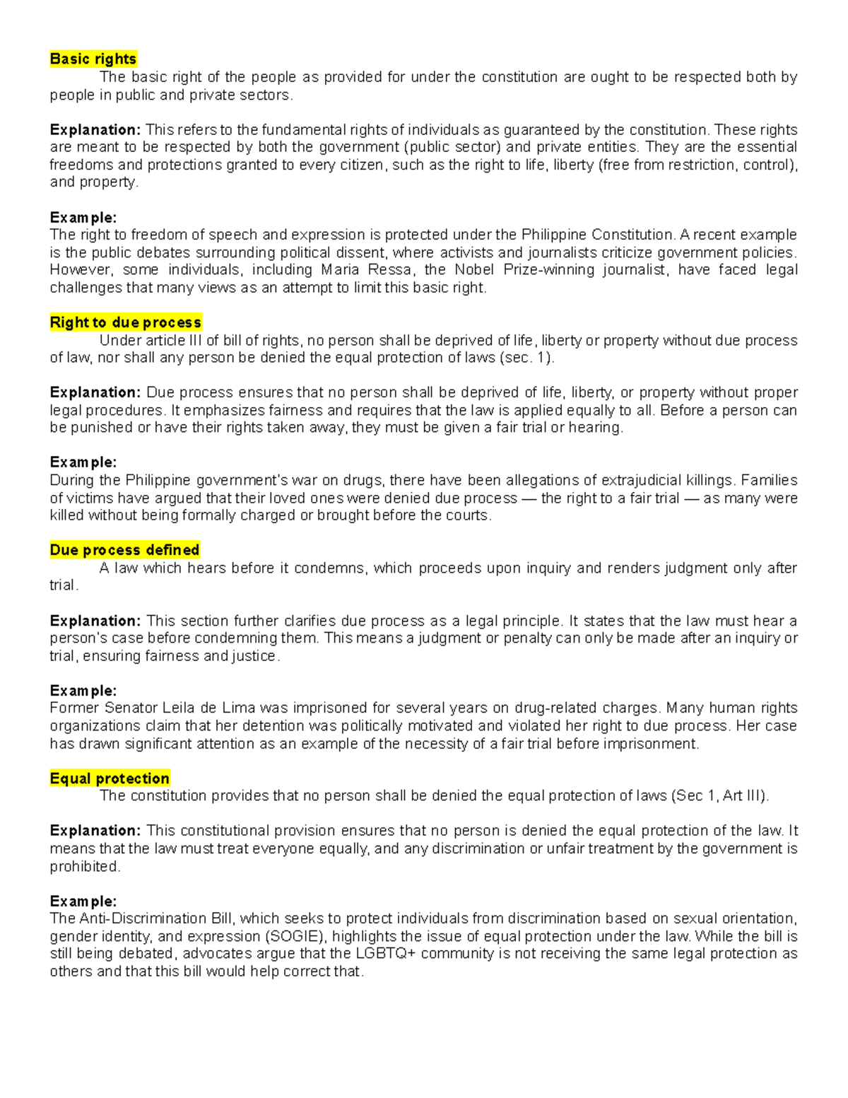 Basicrights 1 - nothing - Basic rights The basic right of the people as ...