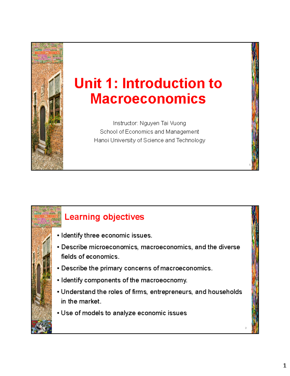 Unit 1 - Lecture Notes - Unit 1: Introduction To Macroeconomics ...