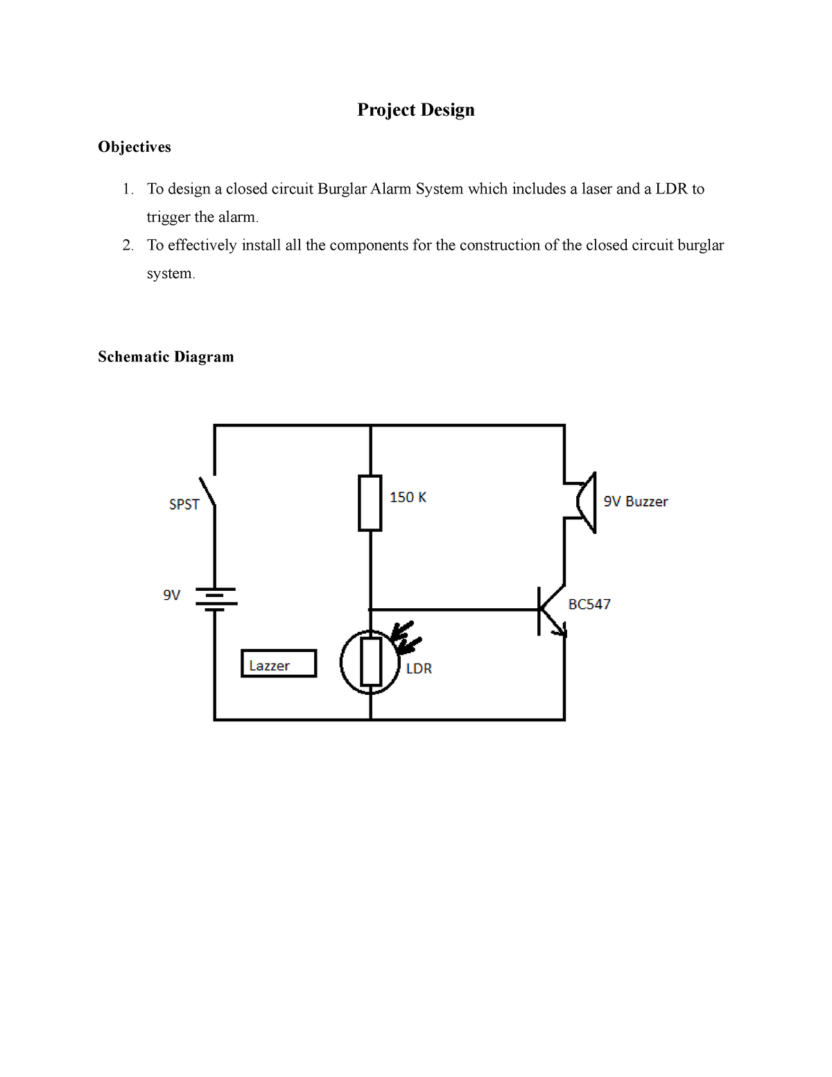 Burglar Alarm System To effectively install all the components