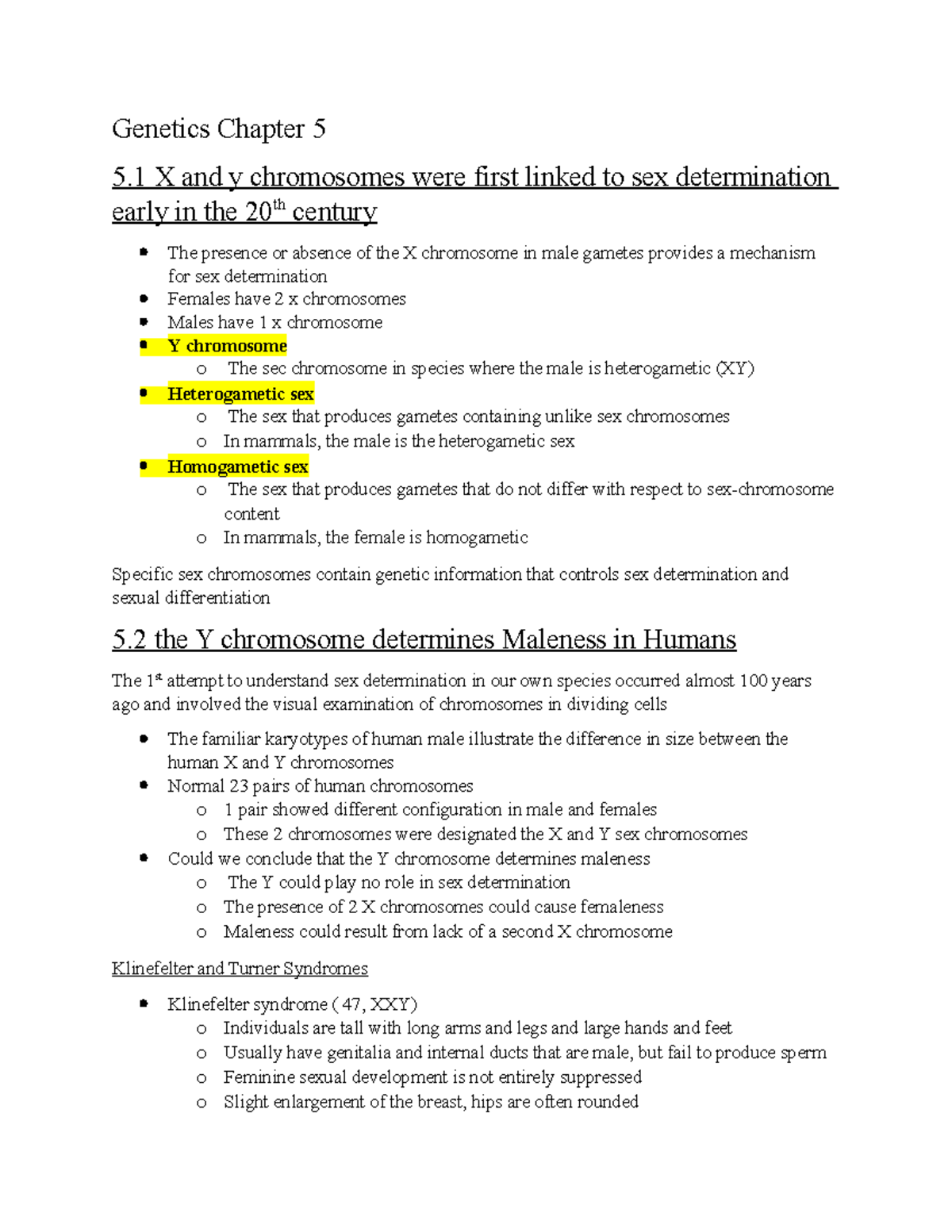 Genetics Online Chapter 5-8 - Genetics Chapter 5 5 X and y chromosomes ...