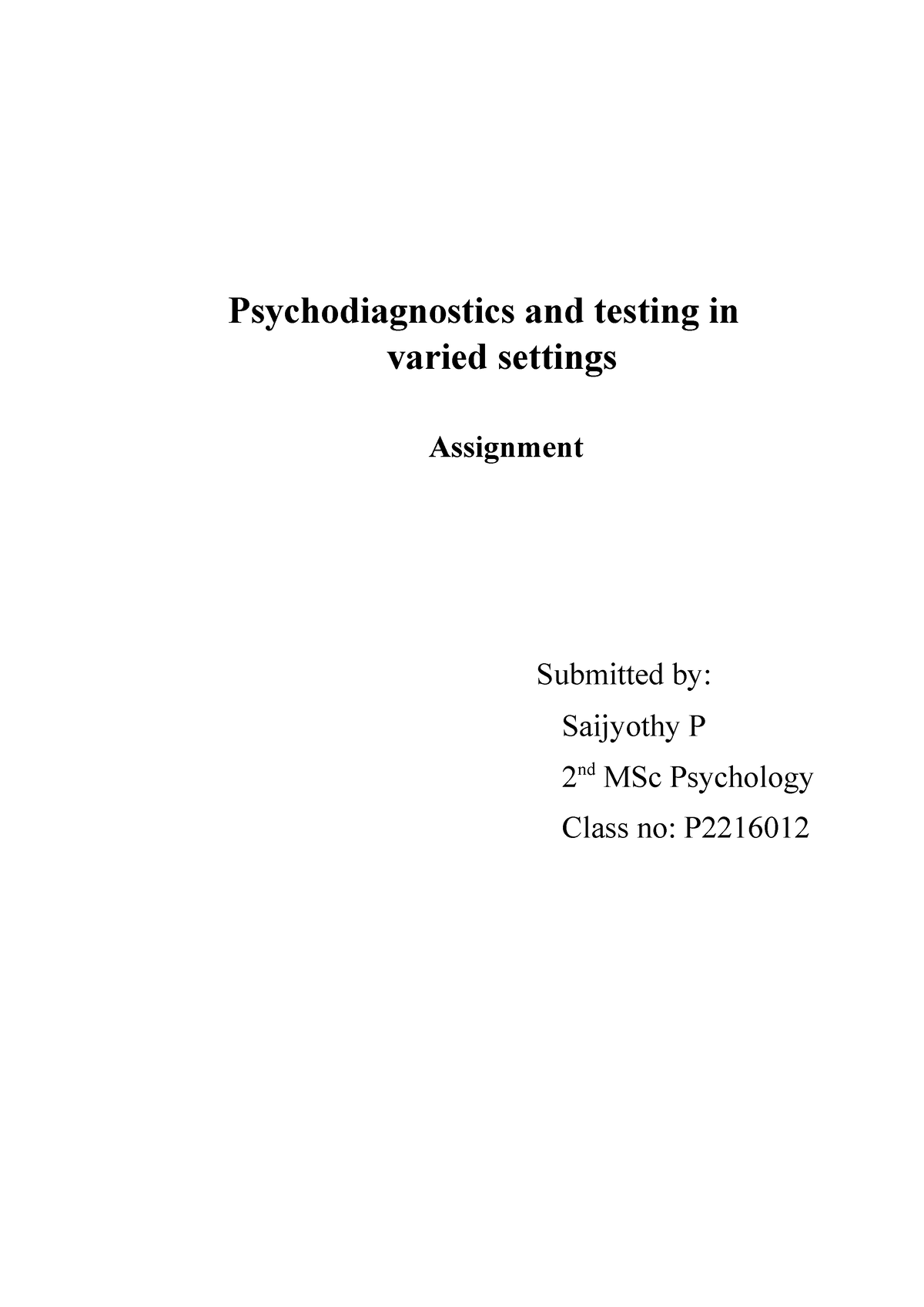 Neuropsychological assessment - Psychodiagnostics and testing in varied ...