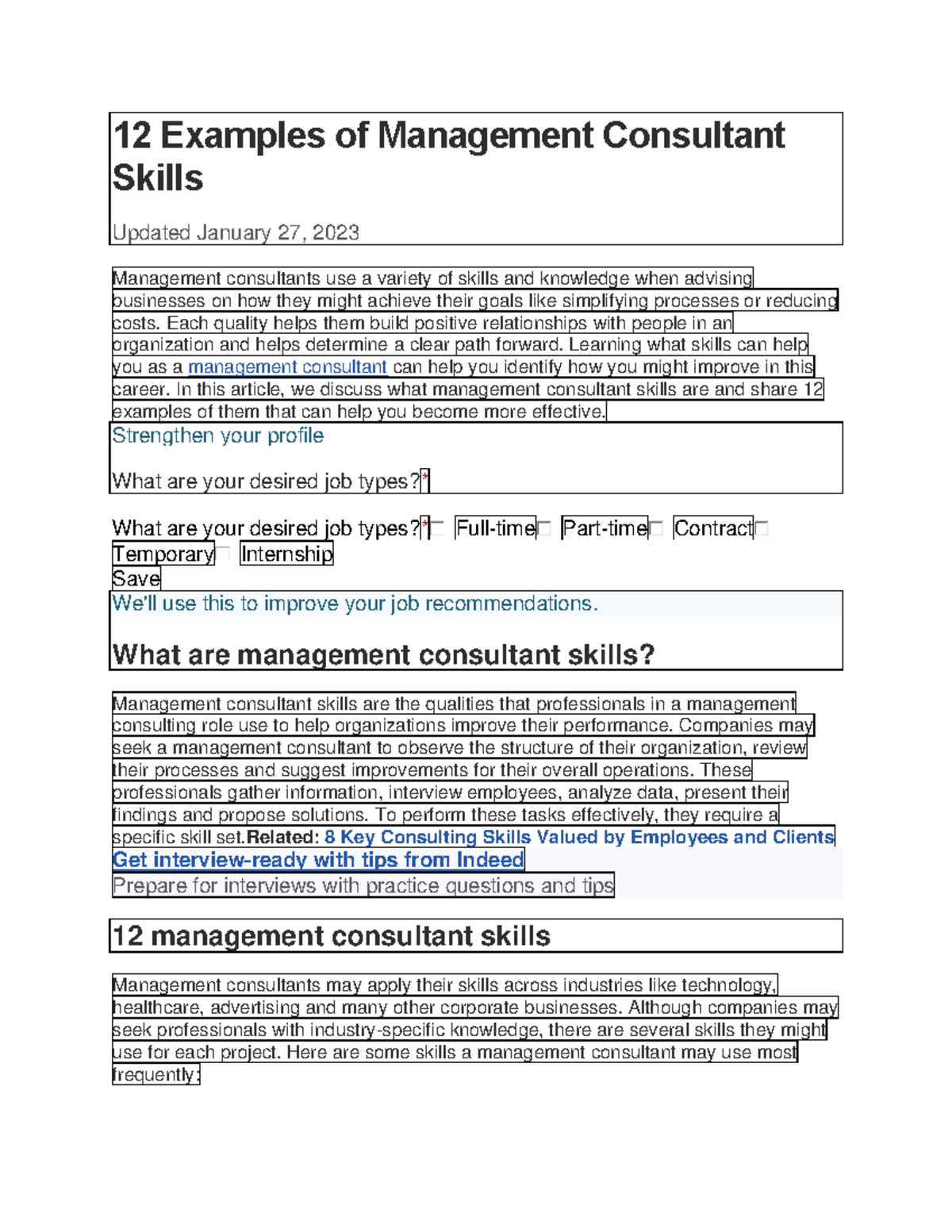 12 Examples of Management Consultant Skills - 1 2 Examples of ...