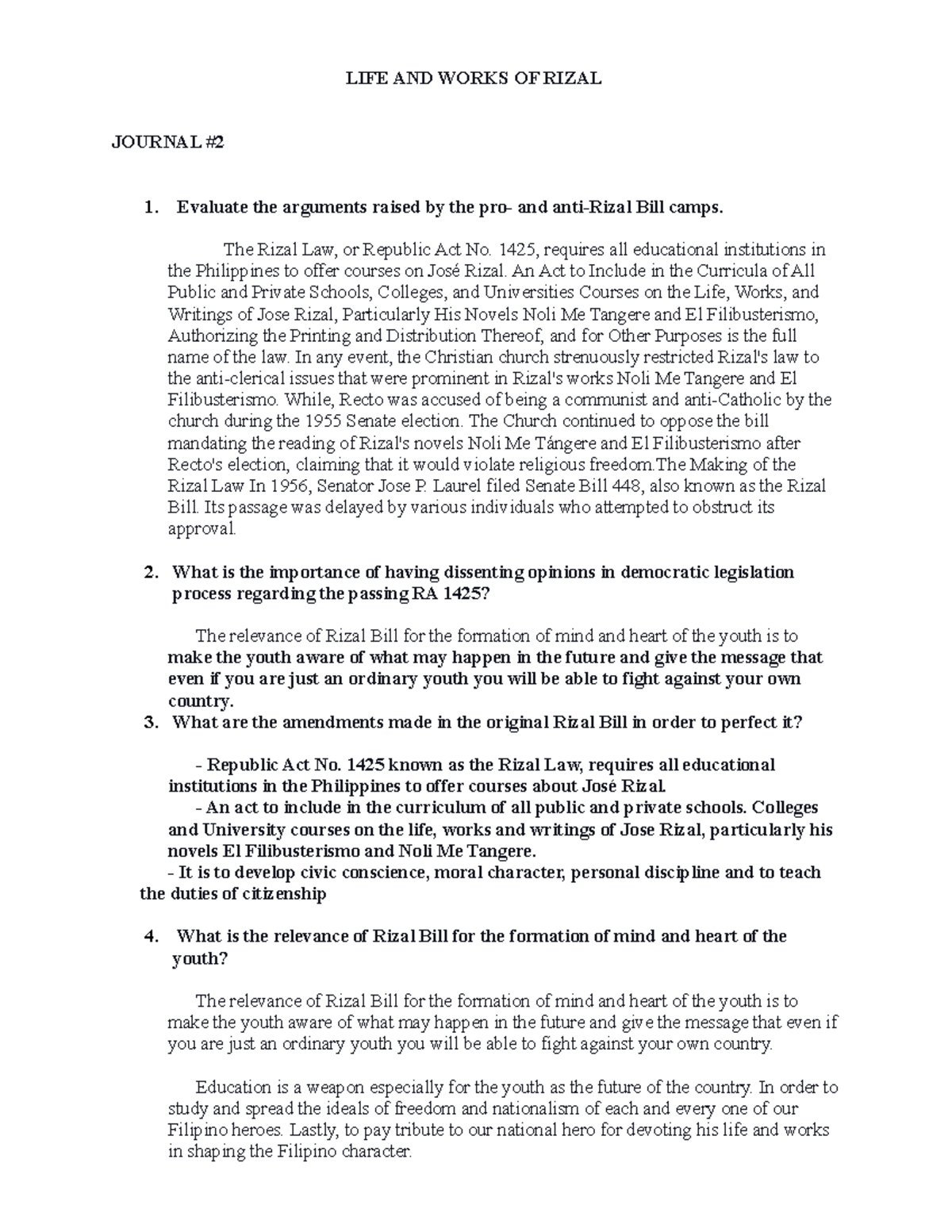 Philippine-History-Journal-2 draft - LIFE AND WORKS OF RIZAL JOURNAL ...