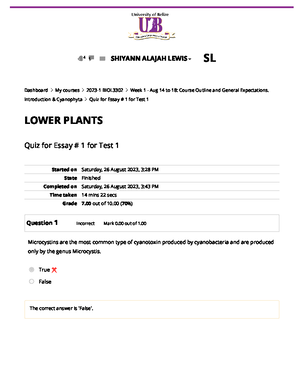 Lab 2 Microscope Observation Sheet - General Biology I Lab (BIOL1015L ...