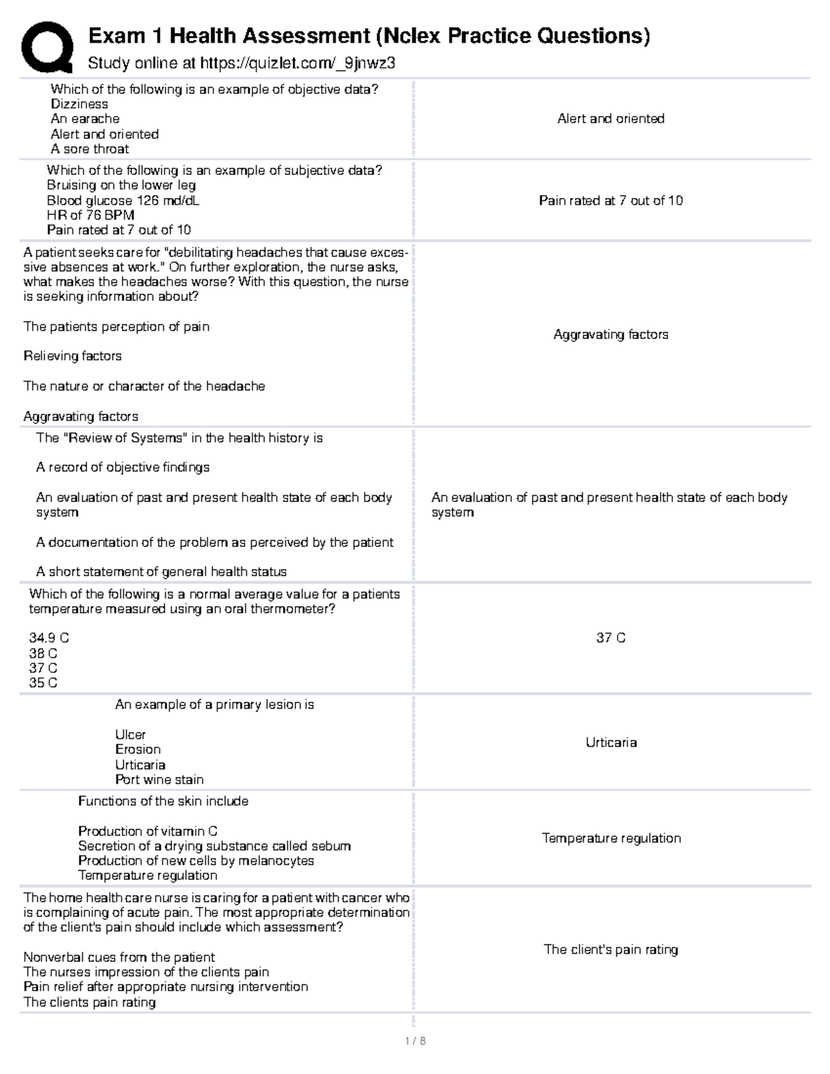 Ha questions - gtghujk;l - Study online at quizlet/_9jnwz Which of the ...