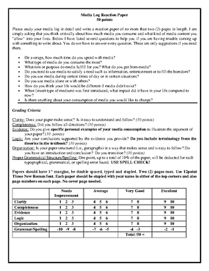 Media Log Essay - Ariana Valencia Professor Warford-Spearman November ...