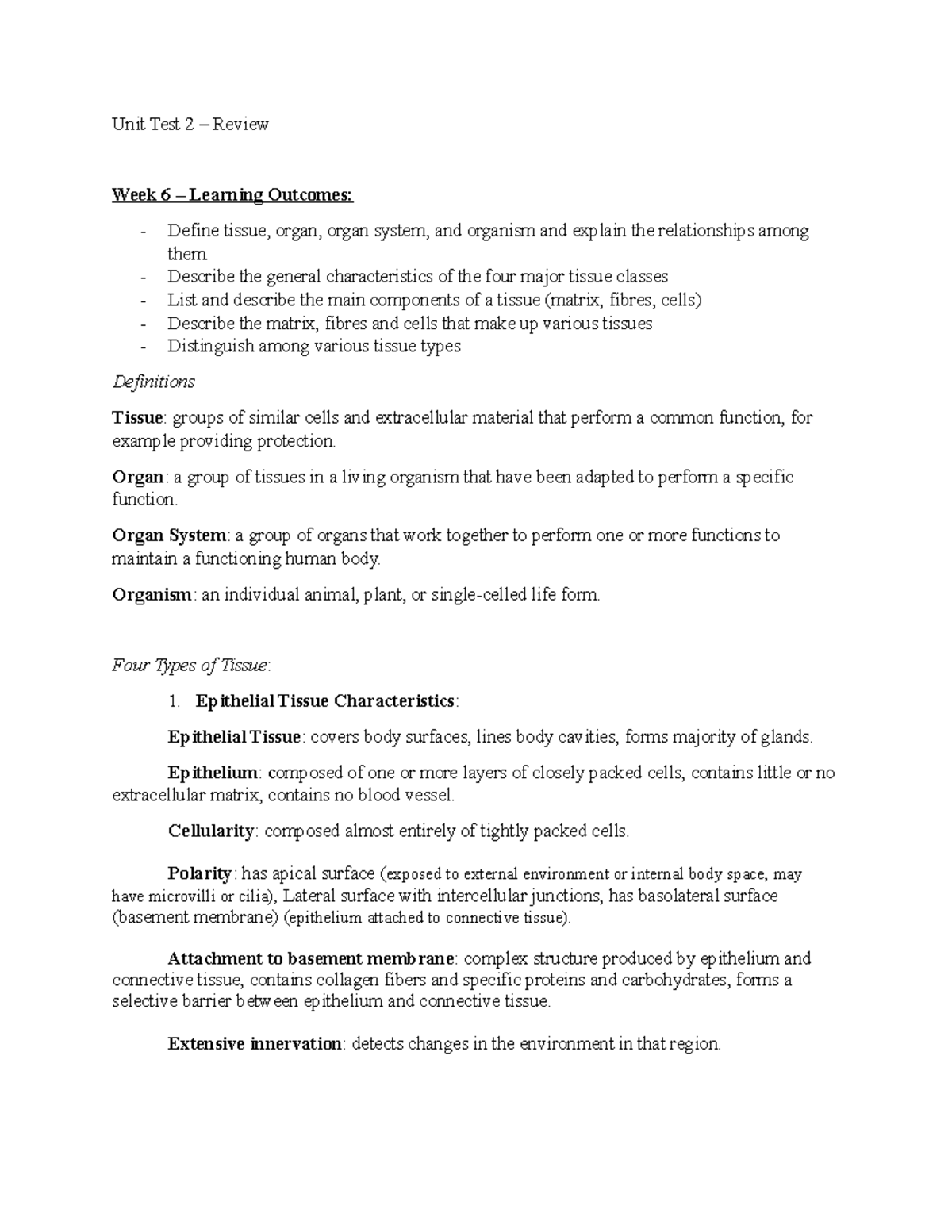 Unit 2 Study Guide Review - Unit Test 2 – Review Week 6 – Learning ...