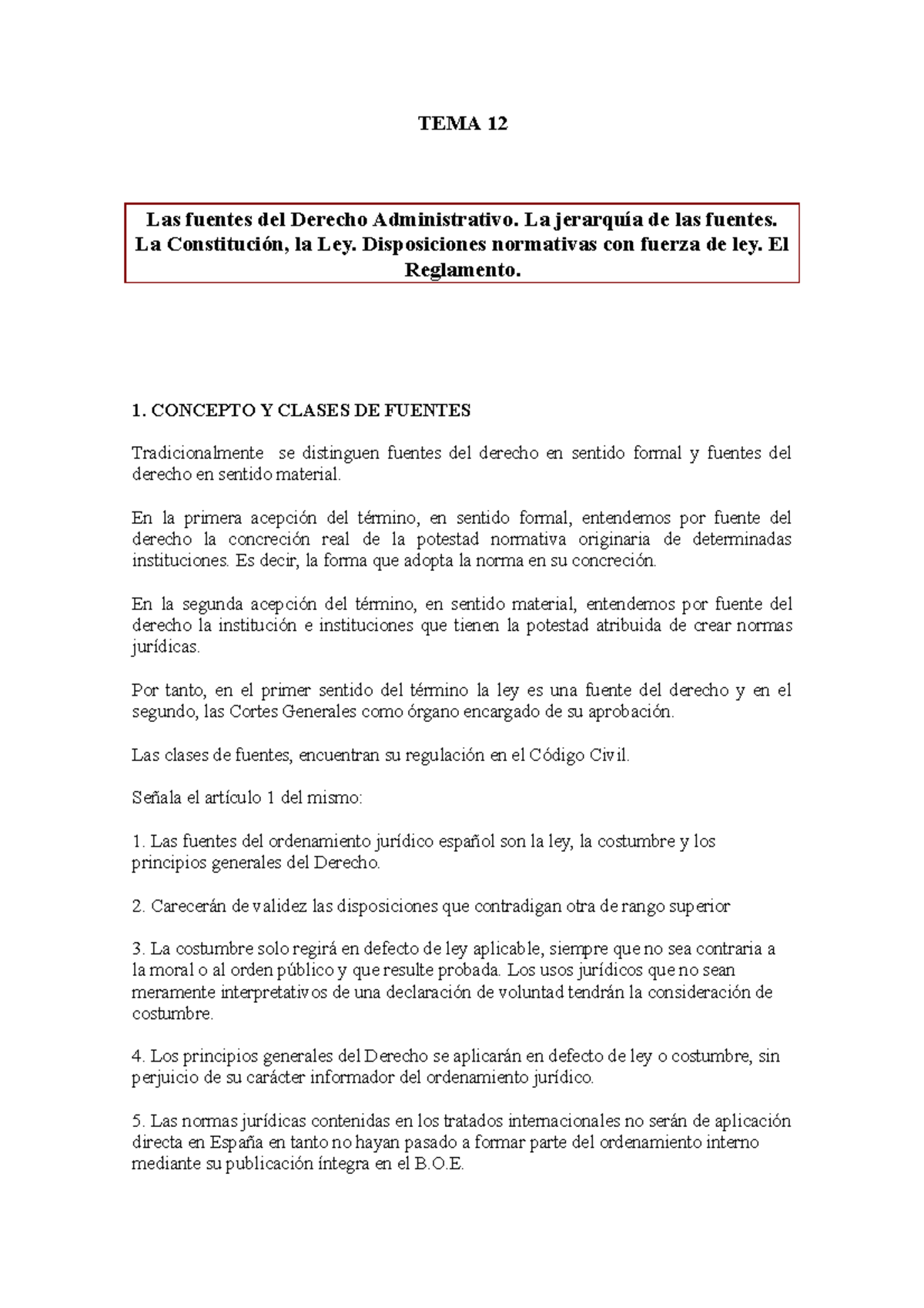 12 Las Fuentes Del Derecho Administrativo. La Jerarquía De Las Fuentes ...