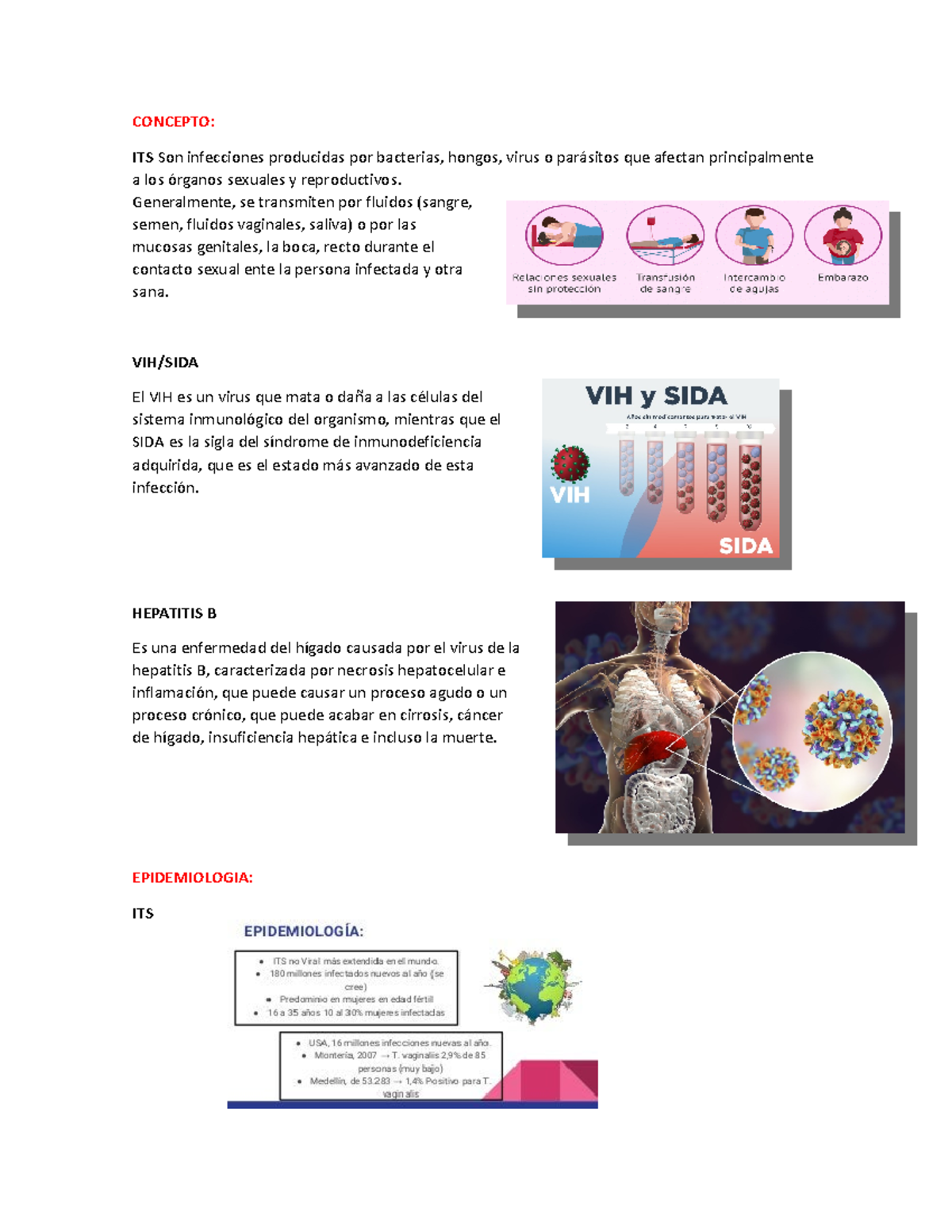 Enfermedades - CONCEPTO: ITS Son infecciones producidas por bacterias ...