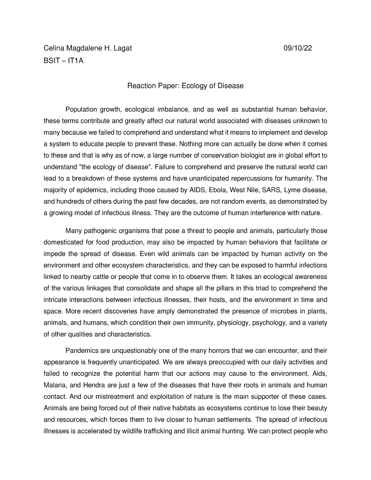 Reaction Paper Lagat CM - Readings in the Philippine History - La ...