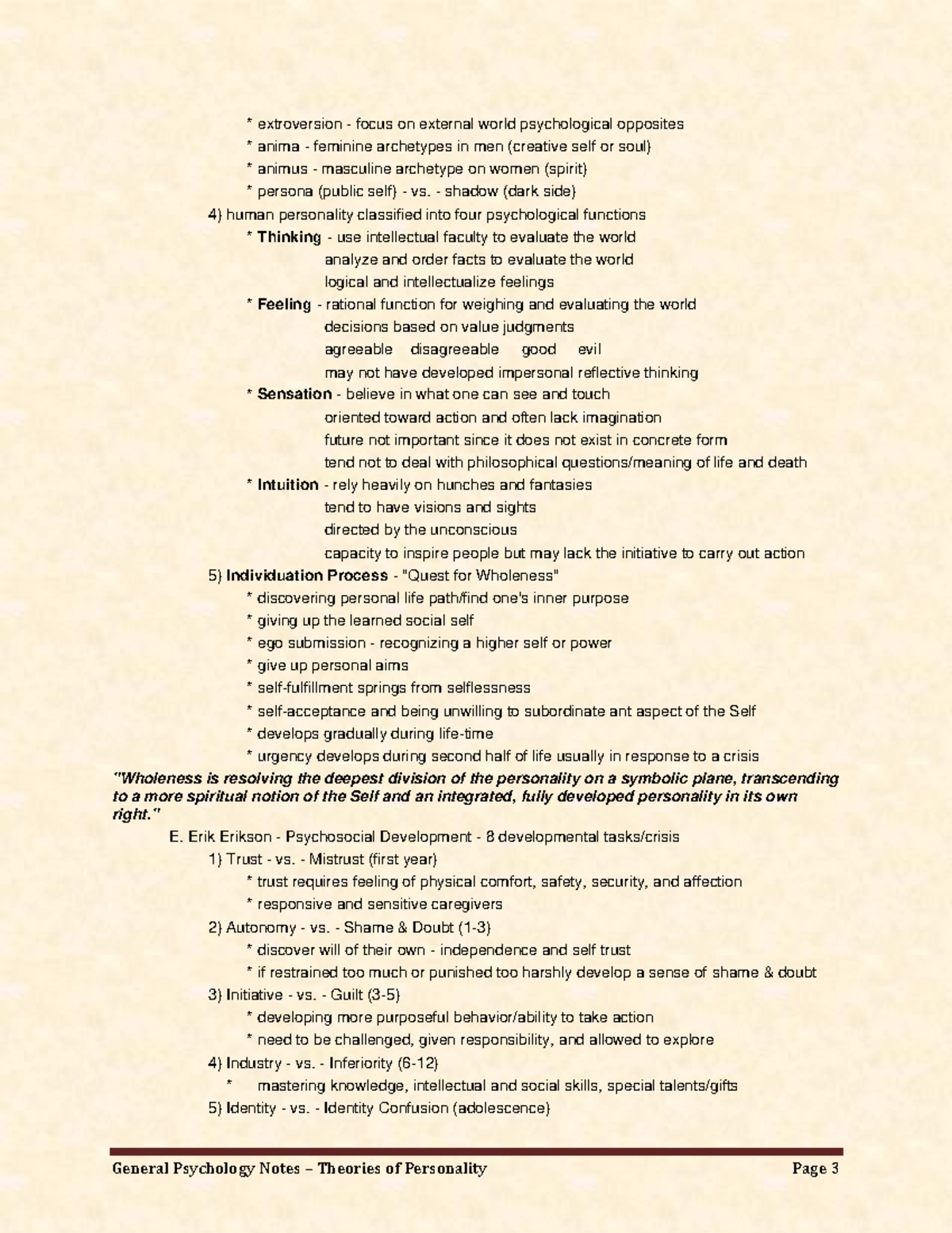 Psych 3 - General Psychology Notes – Theories of Personality Page 3 ...