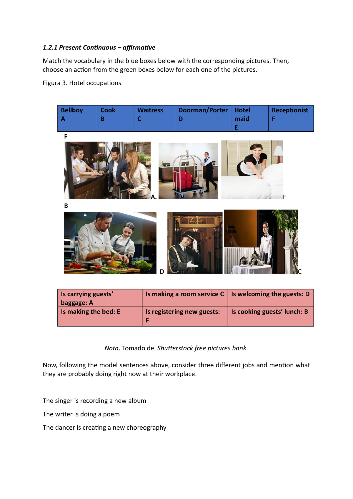 Copia de Present Contiuous Evidence - 1.2 Present Continuous ...