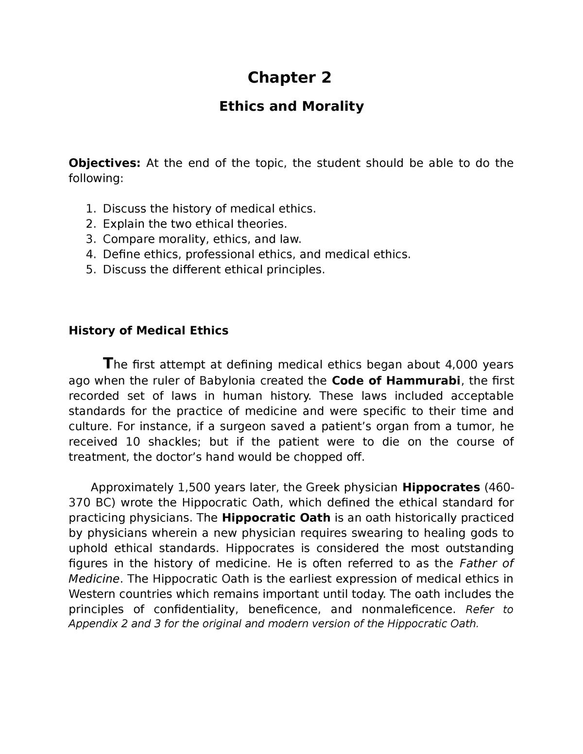 ethics and morality argumentative essay