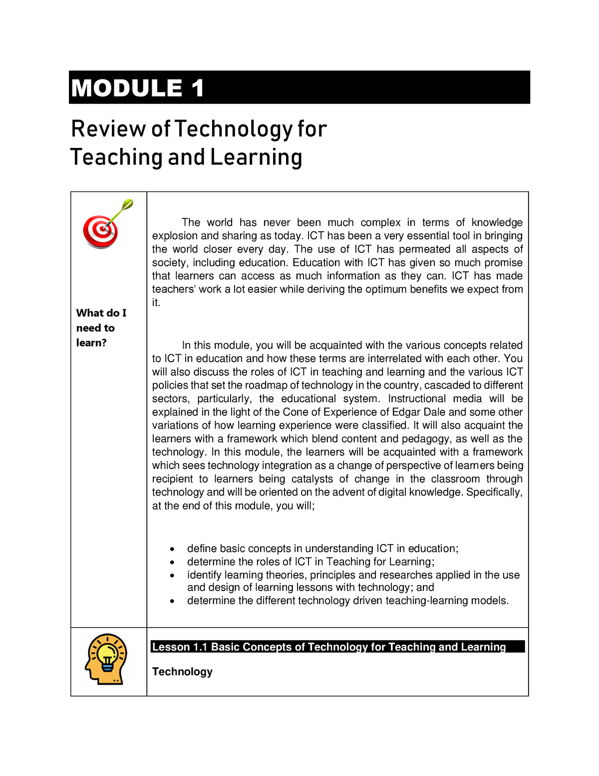 Ttl2 Module 1 - Hrjgkejg - MODULE 1 Review Of Technology For Teaching ...