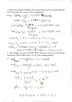 Esercizi In Inglese Chemistry A A 2015 2016 Domande Risposte Studocu