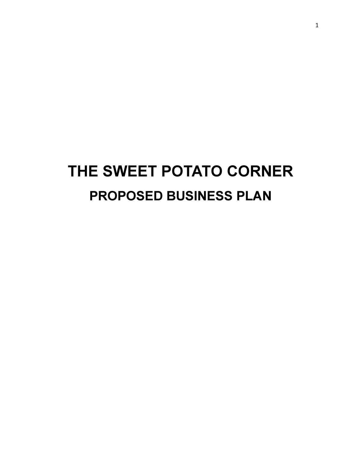 sweet potato business plan