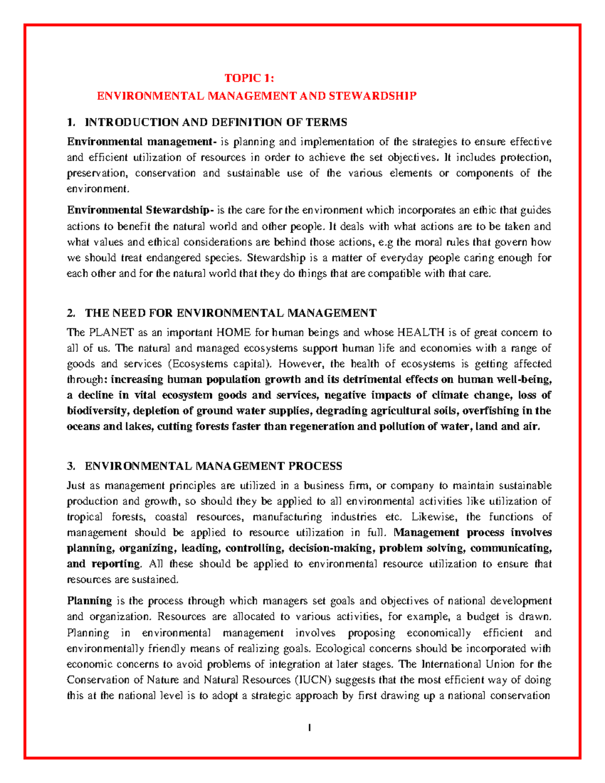 Agricultural extension and rural sociology TOPIC 1 ENVIRONMENTAL