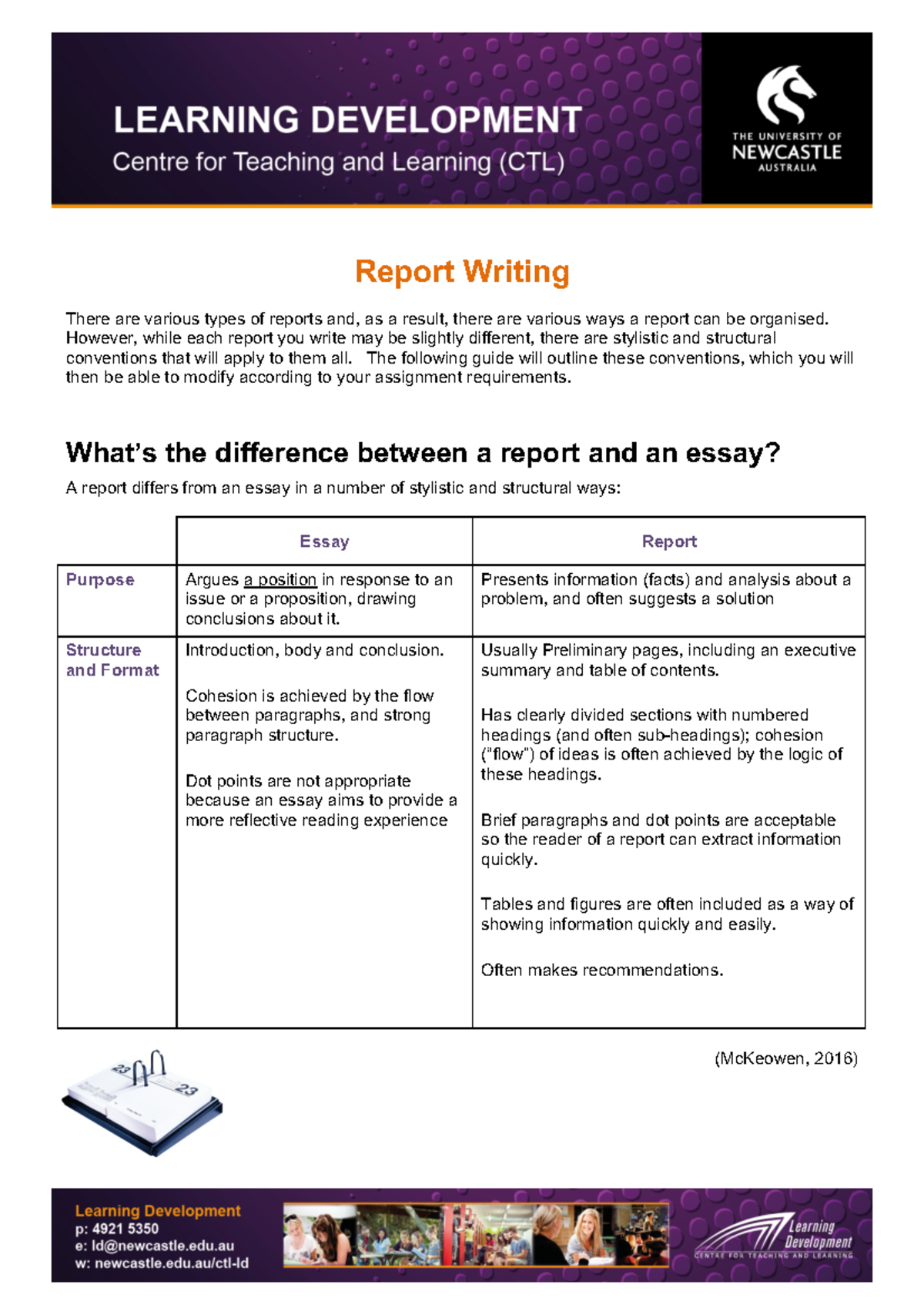 Microsoft Word - LD Report Writing-LH - 1 Report Writing There are ...
