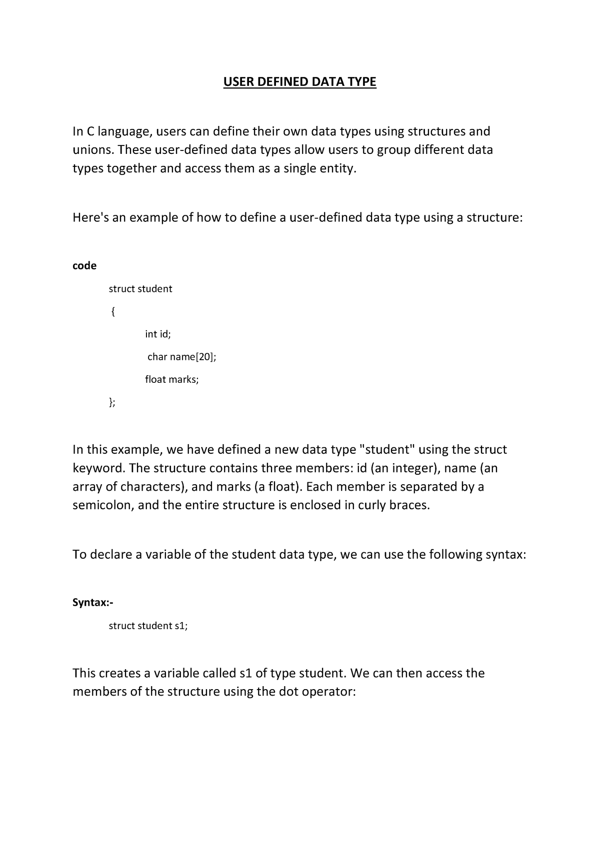 user-defined-data-type-user-defined-data-type-in-c-language-users
