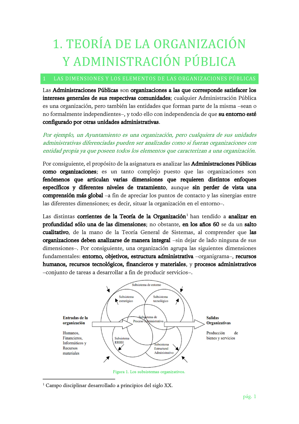 1 Teoría De La Organización Y Administración Pública Dirección Y