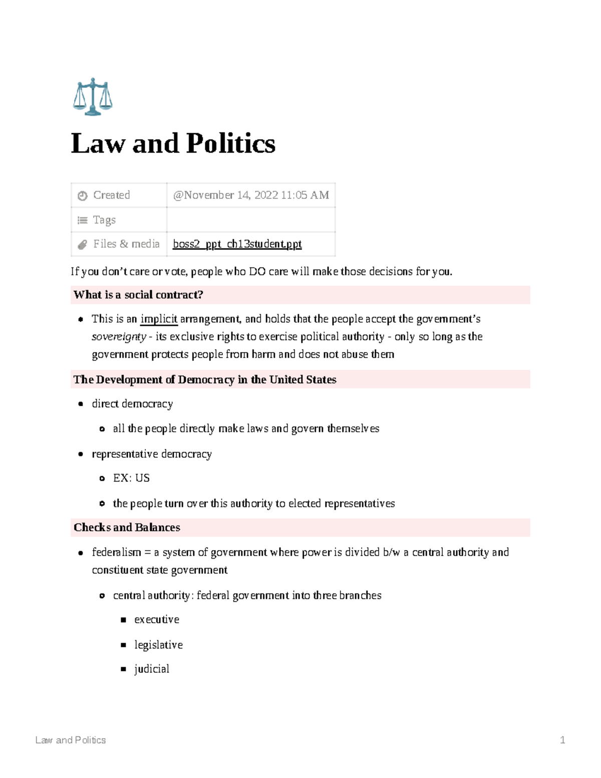 Law and Politics - What is a social contract? This is an implicit ...