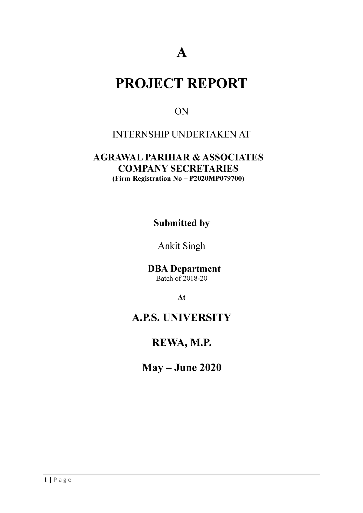 research report for mba finance students