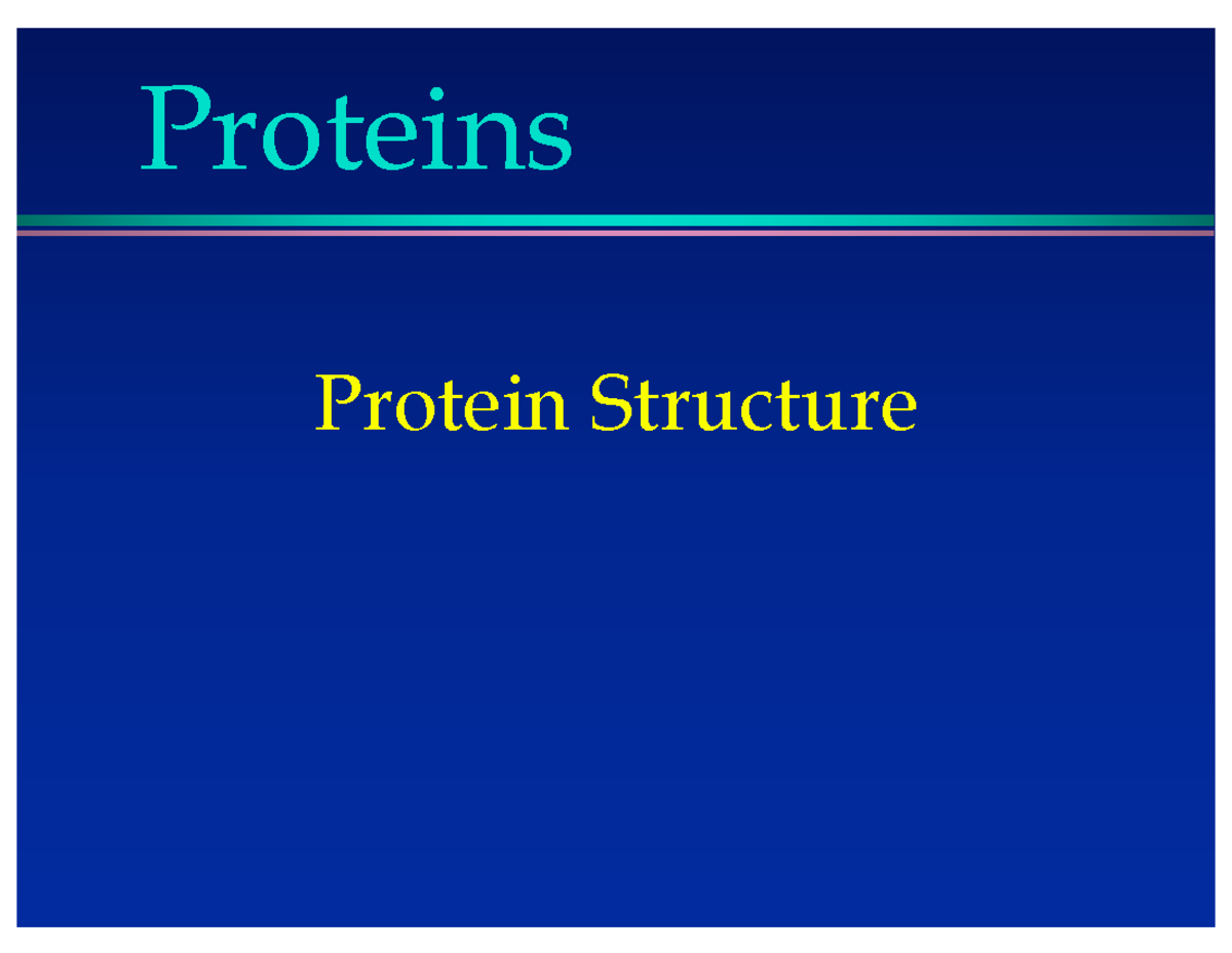 Proteins Structure and Types - Protein Structure Proteins Proteins ...